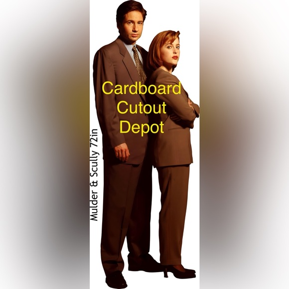 Fox Mudler and Dana Scully X-Files Life Size Cardboard Cutout LAST ONE!